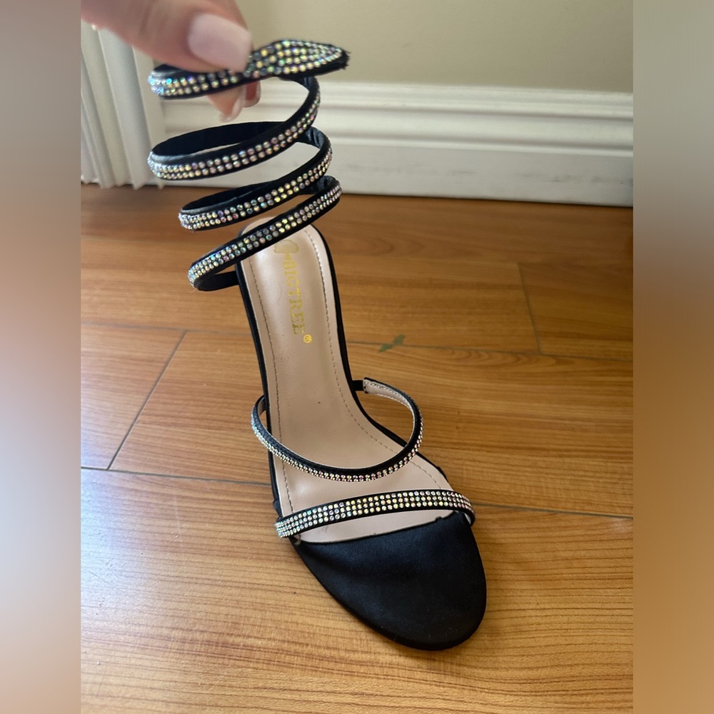 Strap up high heels rhinestone open toe heels sandals sexy heeled